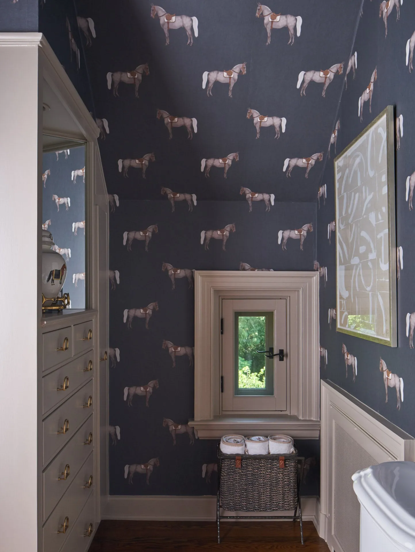 17-09-007-50 Wallpaper Petit Horse Dark Gray