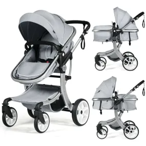 2-in-1 Foldable Stroller with Diaper Bag