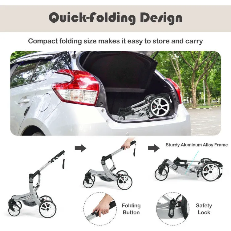 2-in-1 Foldable Stroller with Diaper Bag