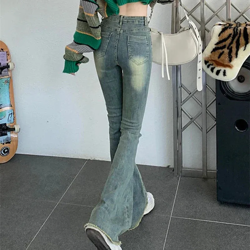 2024 High Waist Street Denim Trousers