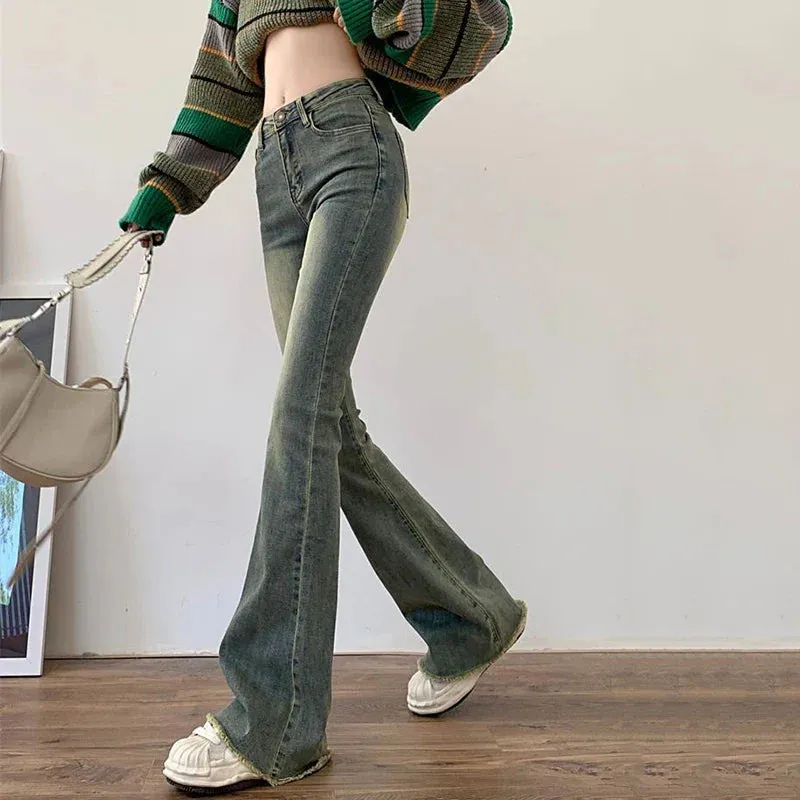 2024 High Waist Street Denim Trousers