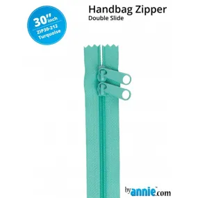 30" wide Handbag Zipper - Turquoise