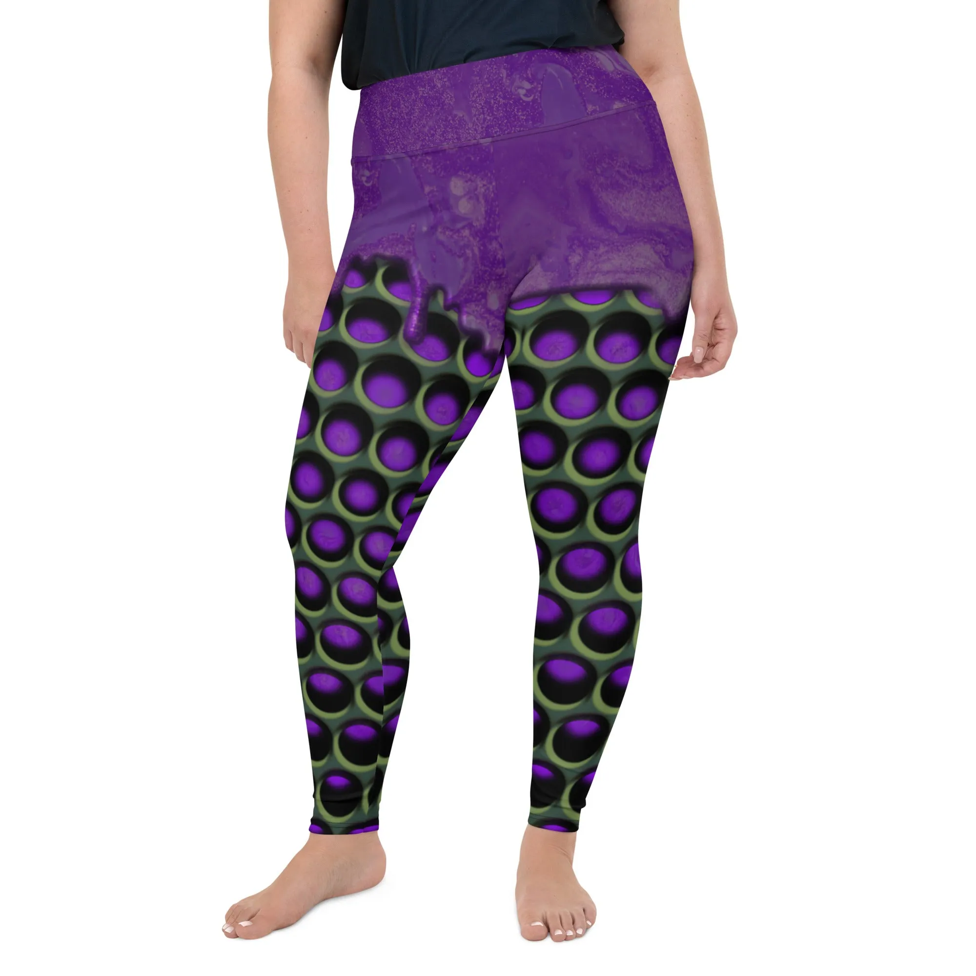 3D Industrial Print Plus Size Leggings