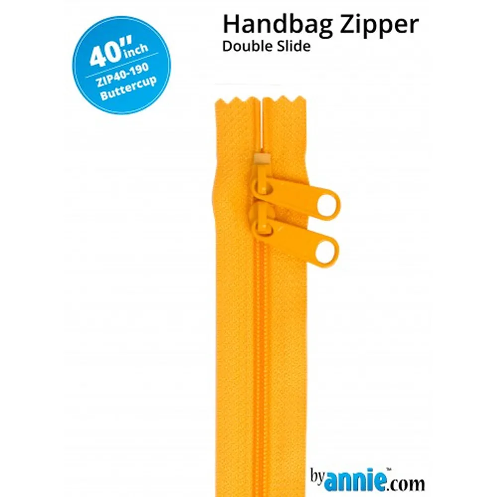 40" wide Handbag Zipper - Buttercup