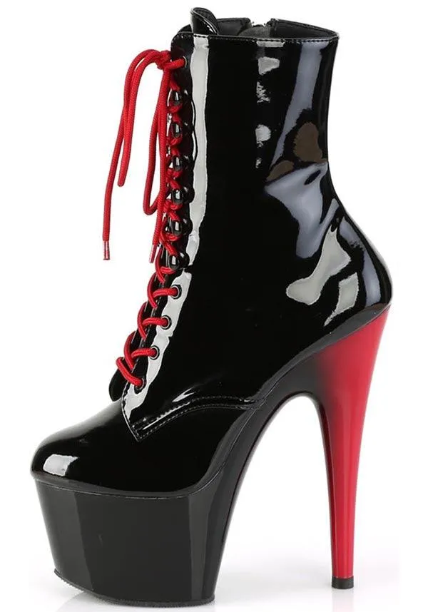 ADORE-1020 [Black Patent/Black-Red] | PLATFORM BOOTS [PREORDER]