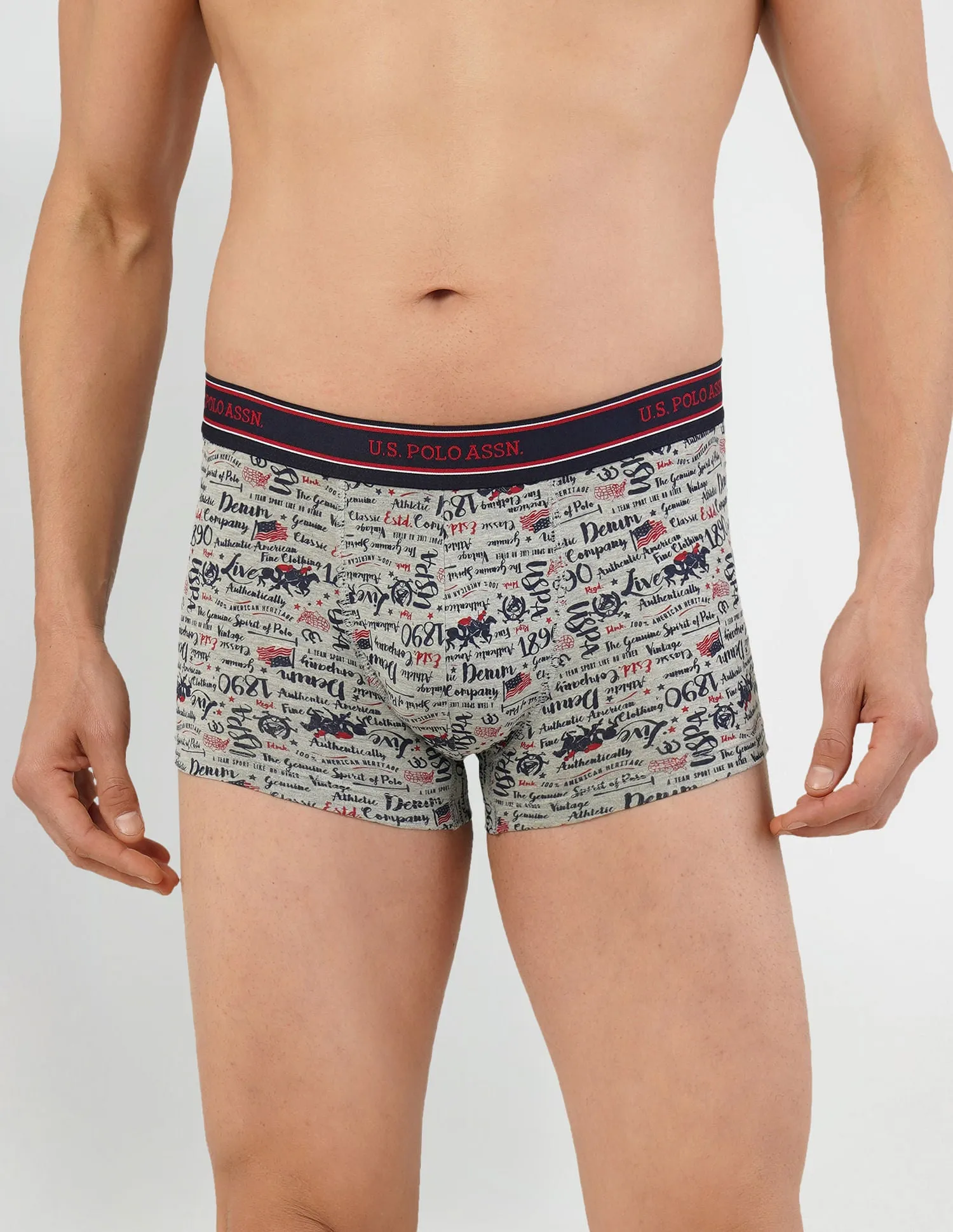 All Over Print Cotton Spandex I616 Trunks - Pack Of 2