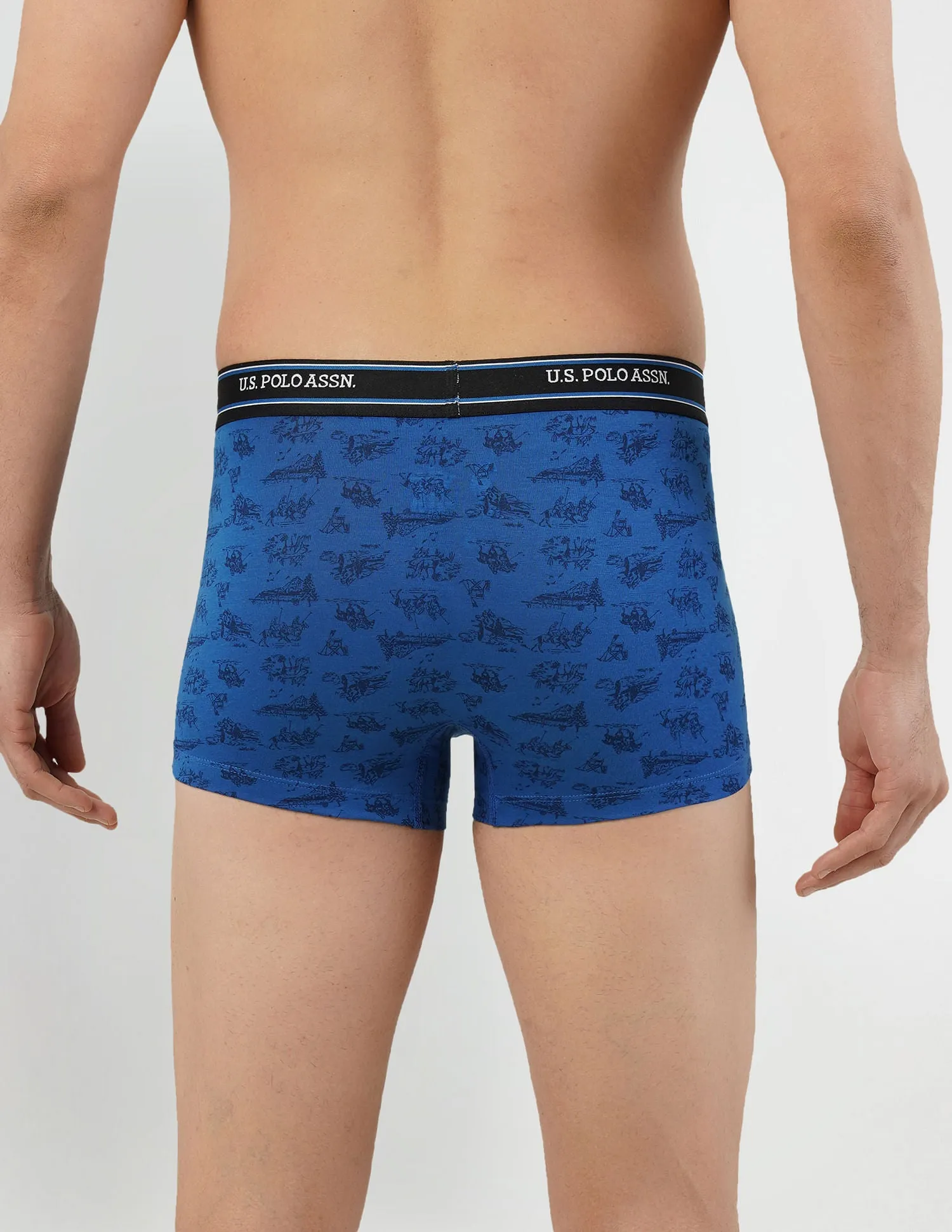 All Over Print Cotton Spandex I616 Trunks - Pack Of 2