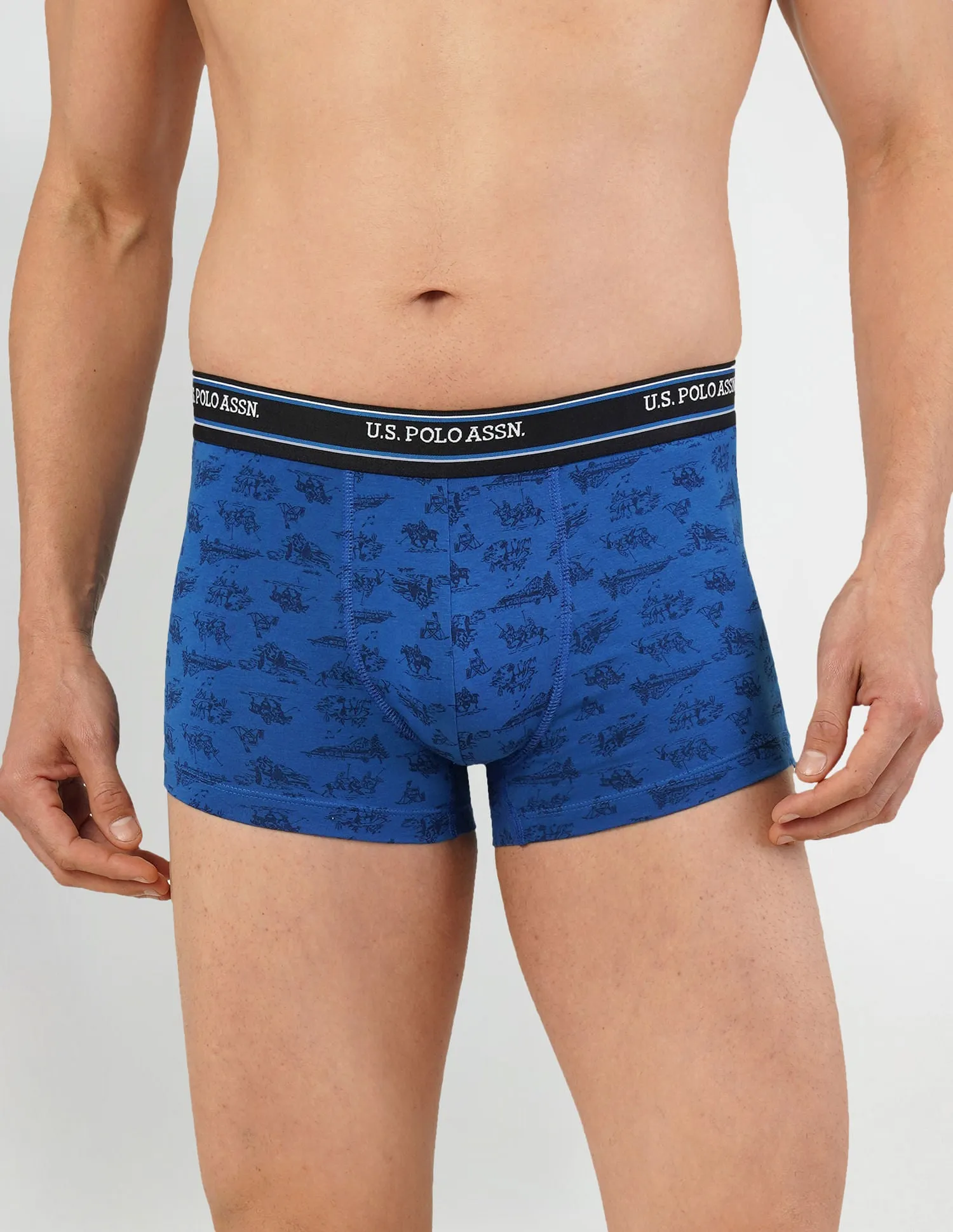 All Over Print Cotton Spandex I616 Trunks - Pack Of 2