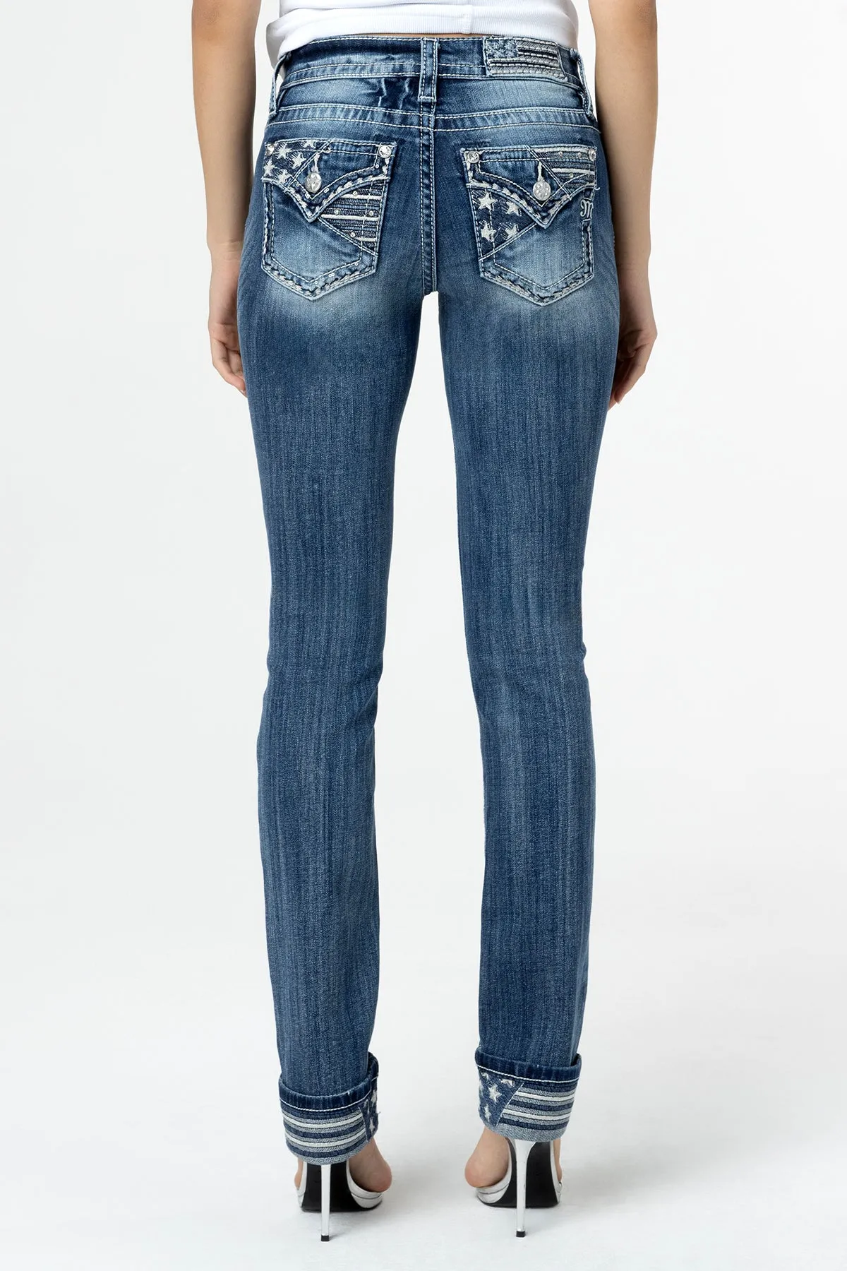 Americana Cuffed Straight Jeans