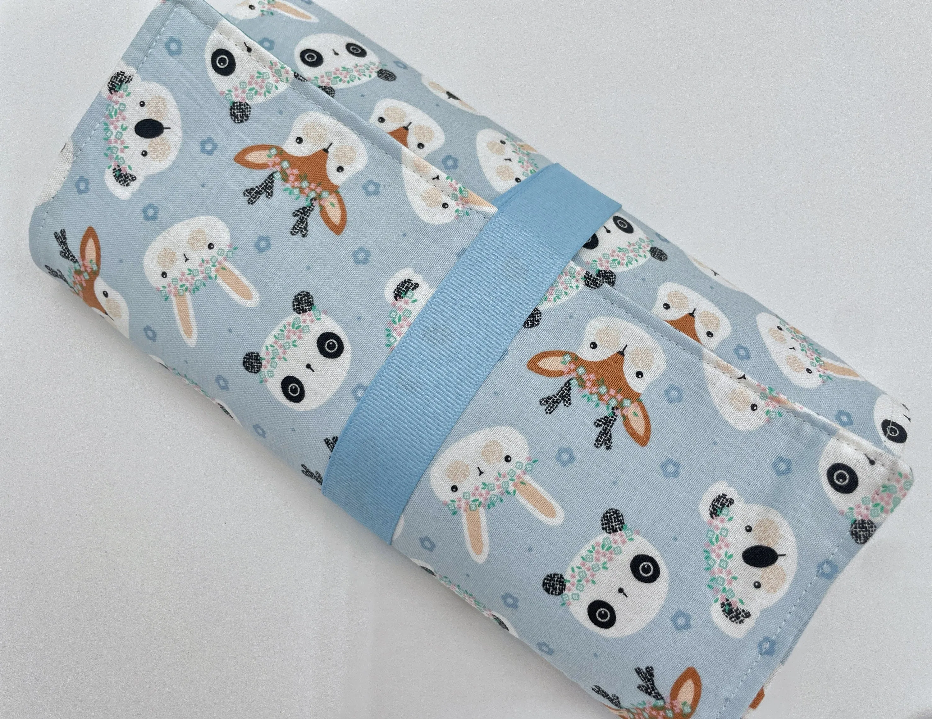 Animal Crayon Roll, Deer Chalkboard Mat, Crayon Case, Travel Quiet Toy, Panda Bear