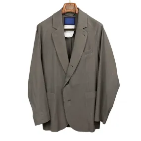 Architect raglan jacket in grey Italian linen rayon