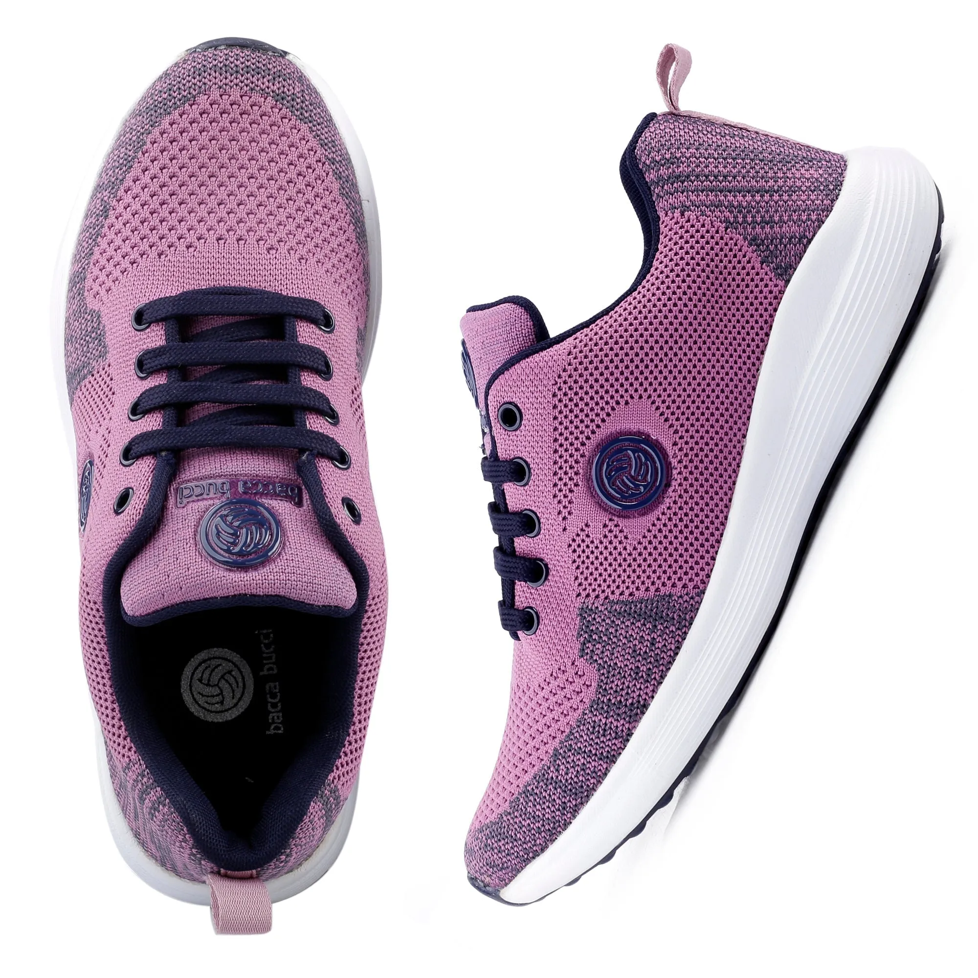 Bacca Bucci TOKYO Running Shoes for Women | Pink & Purple Women Walking Shoes