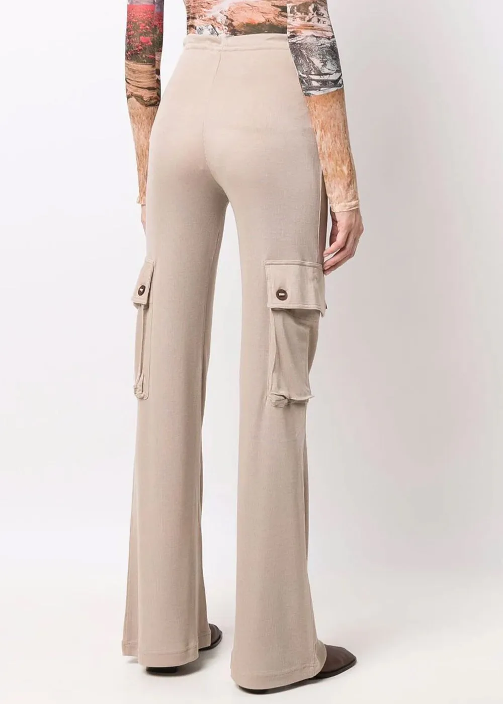 Beige Casual Pants