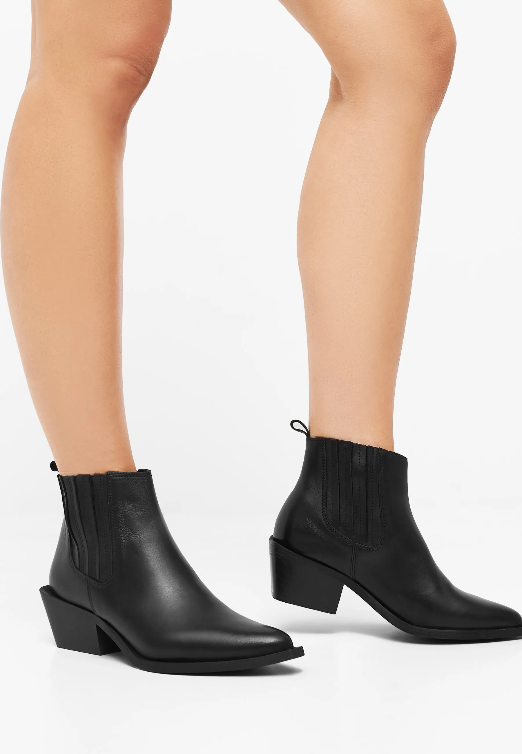 Biamona Black Low Western Boots