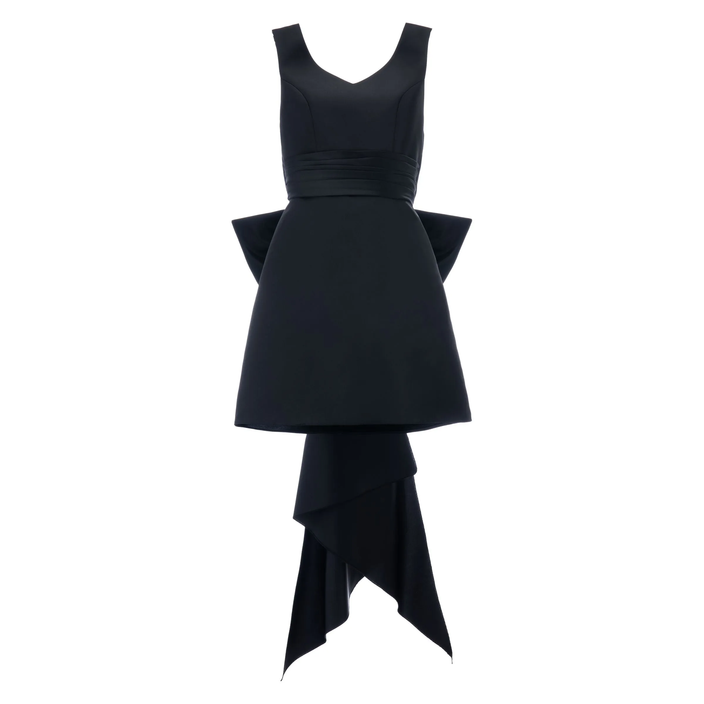 Black Isabel Back Bow Dress