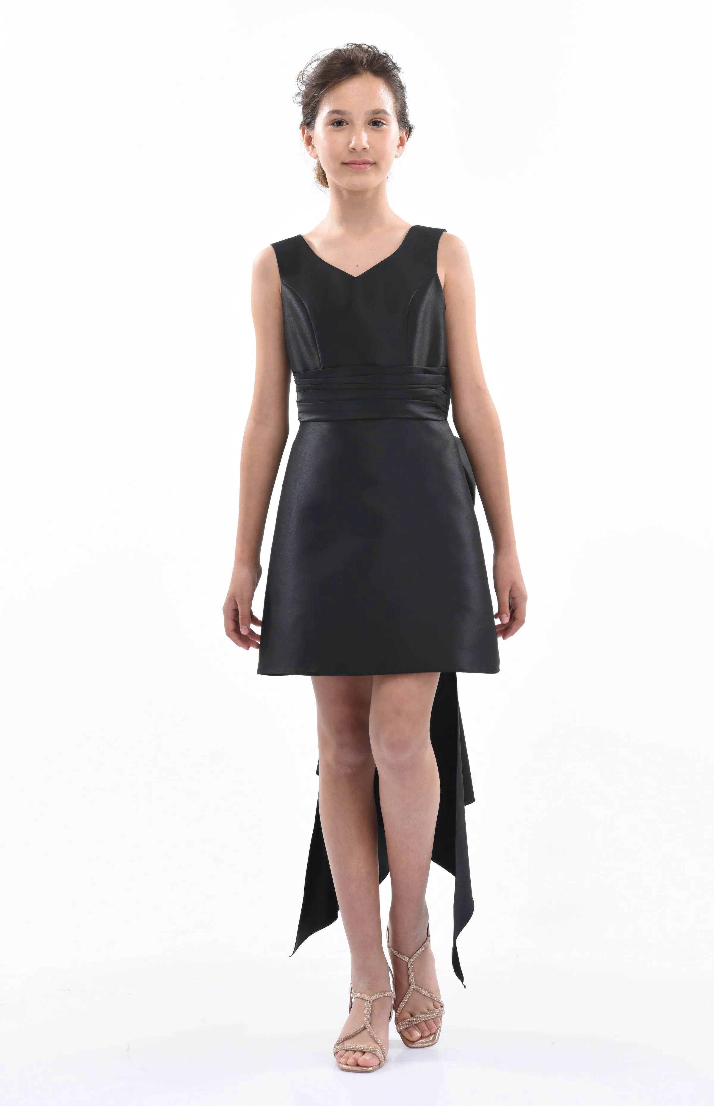 Black Isabel Back Bow Dress