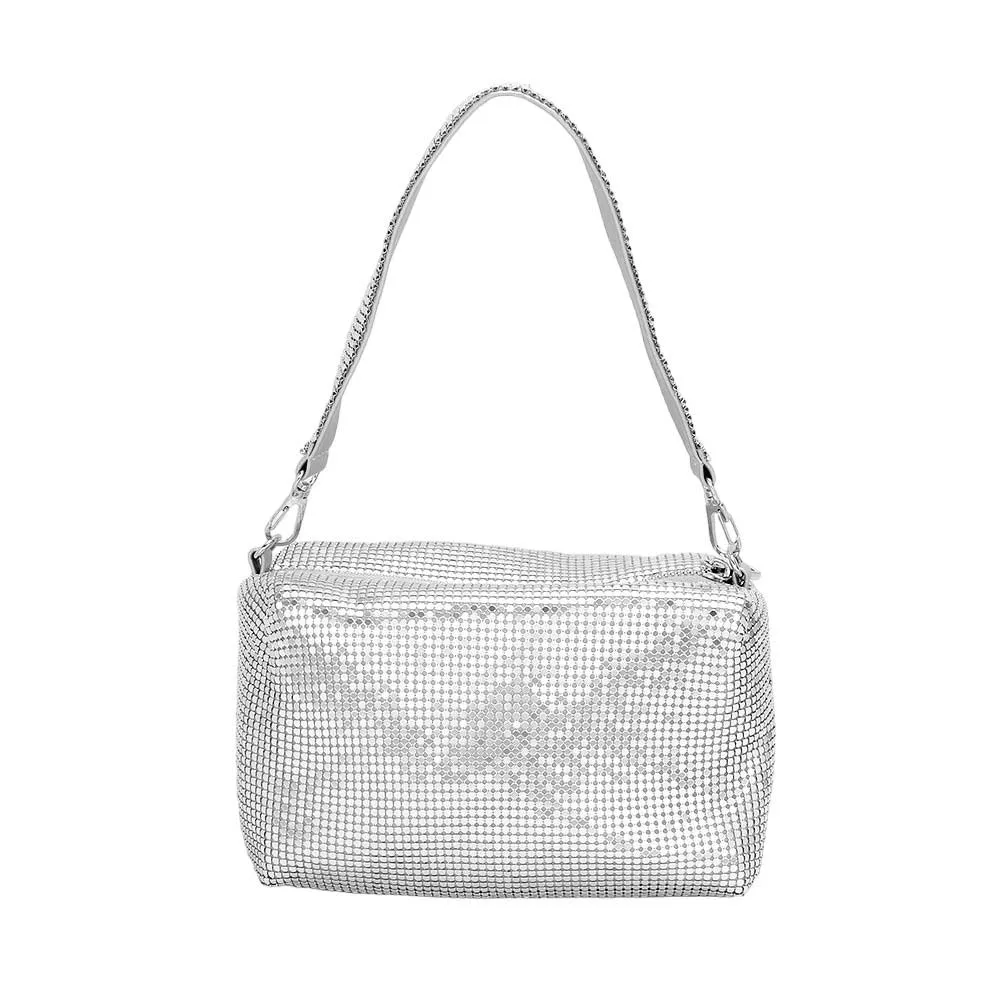 Bling Rectangle Tote Crossbody Bag