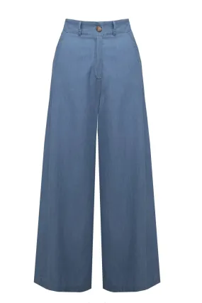 Bomboogie pantalone da donna Wide Leg Chambrey PW7861TCMCD2L denim light blue