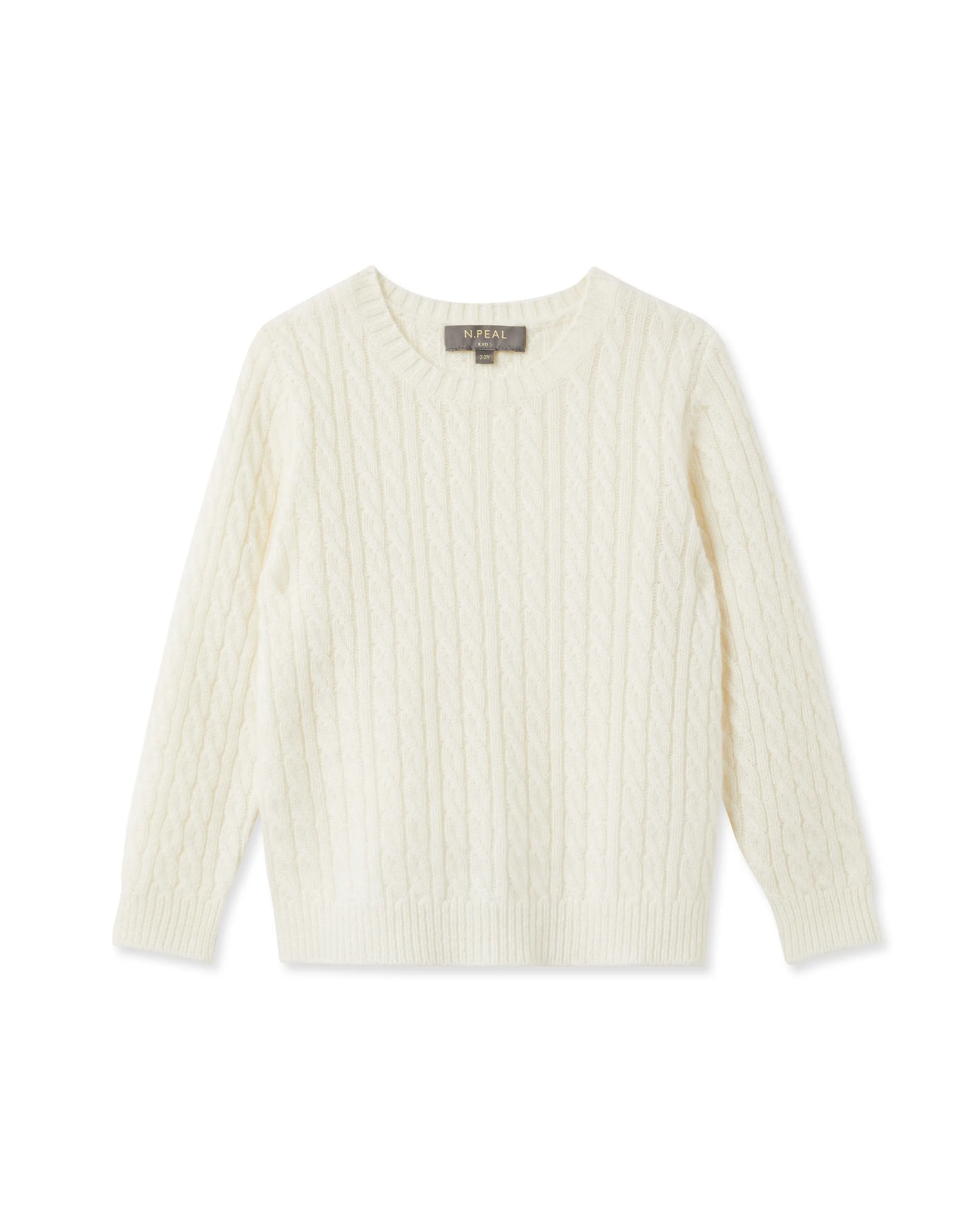 Cable Cashmere Sweater New Ivory White