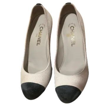 Chanel Heels, Pearl Grey and Anthracite Suede.