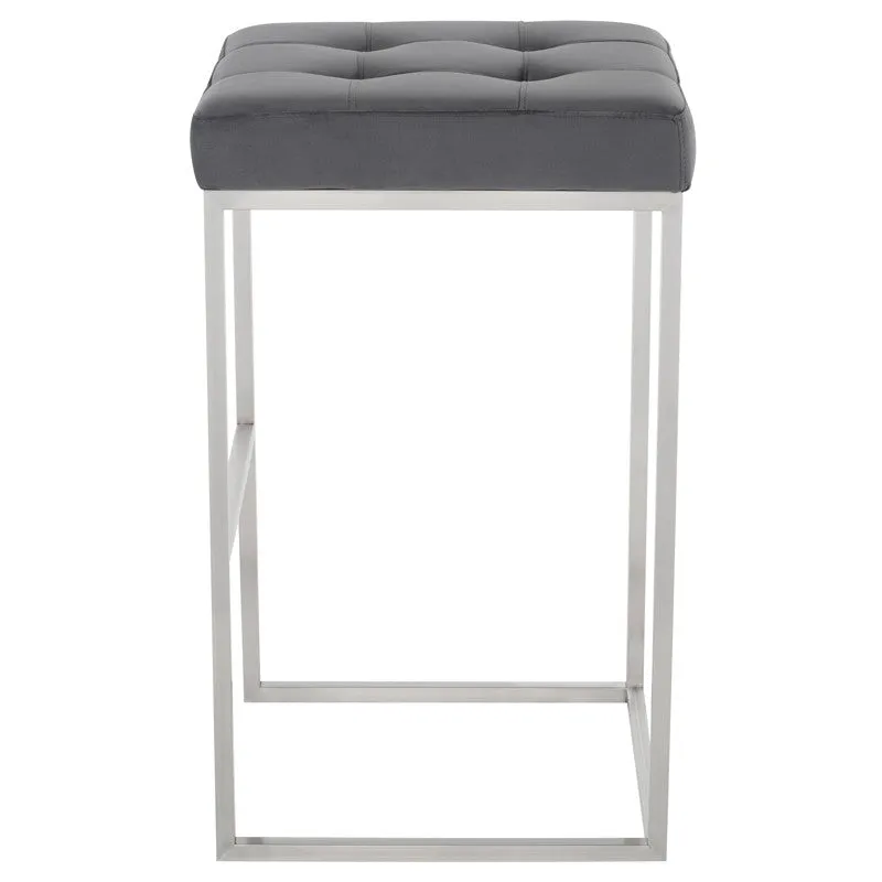 Chi Bar Stool - Tarnished Silver