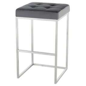 Chi Bar Stool - Tarnished Silver