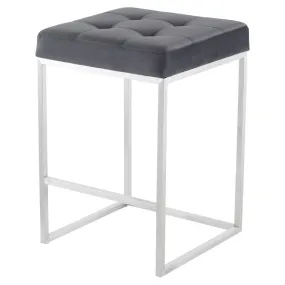 Chi Counter Stool - Tarnished Silver