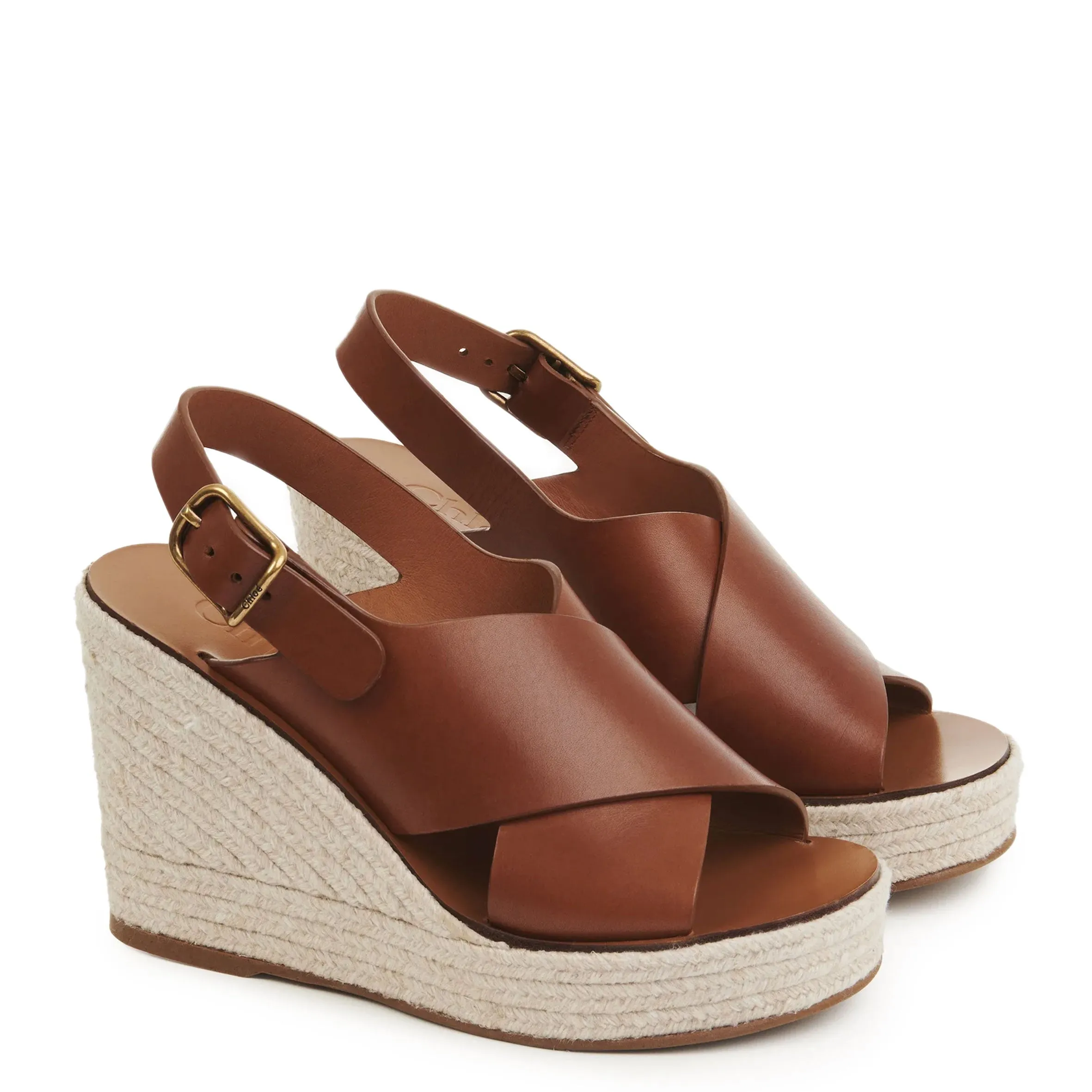 Chloe Pary Espadrille Wedge, Ginger Brown