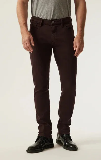 Courage Straight Leg Pants in Burgundy Twill