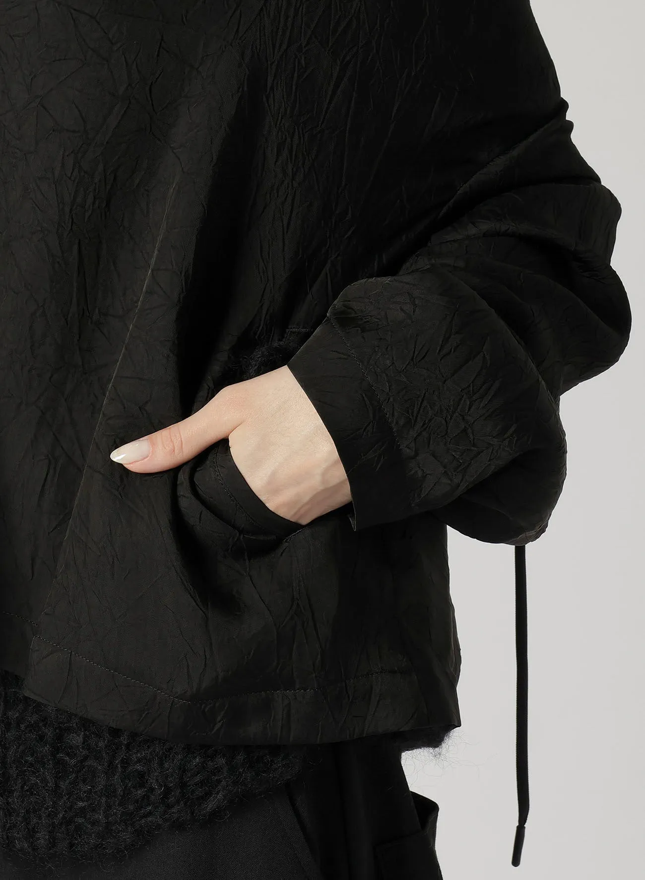 Cu WRINKLED TWILL R-SQUARE JACKET