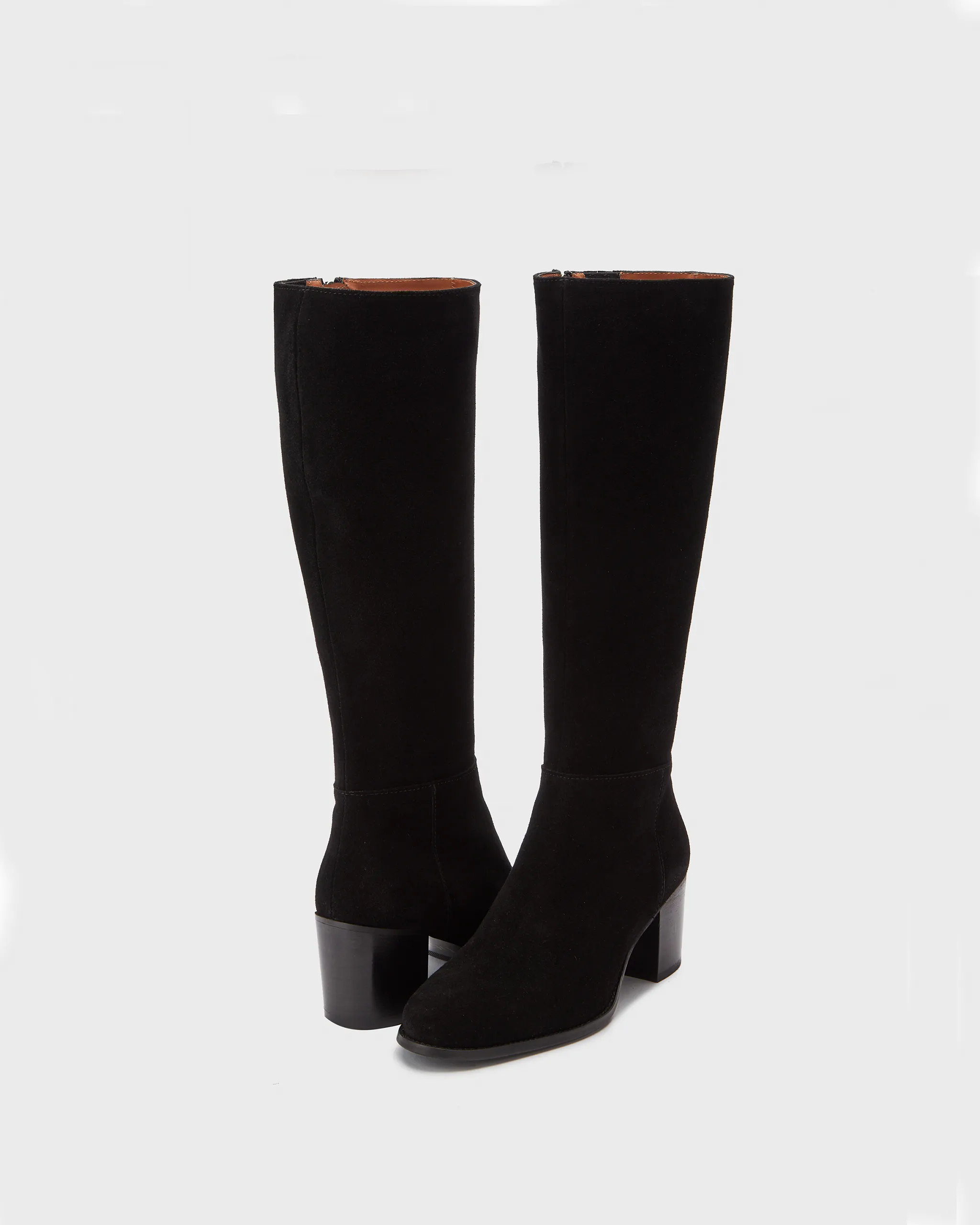 Dalia Petite Knee High Boots in Black Suede