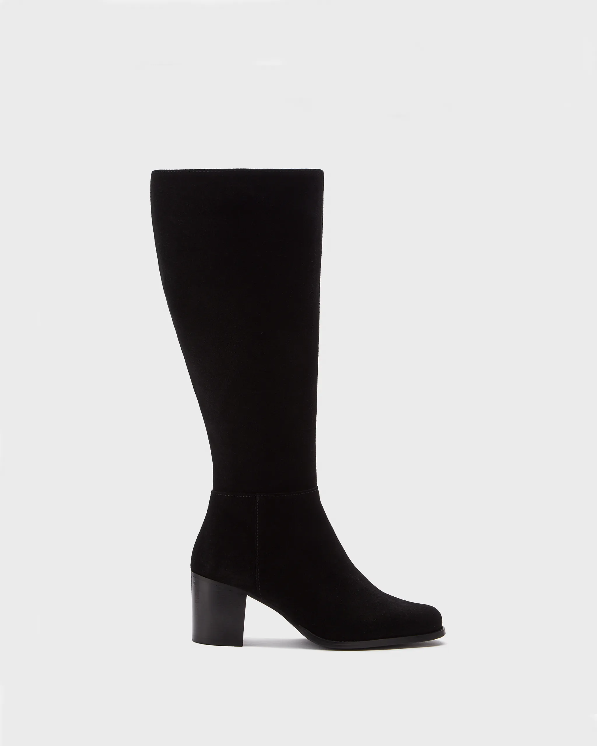 Dalia Petite Knee High Boots in Black Suede