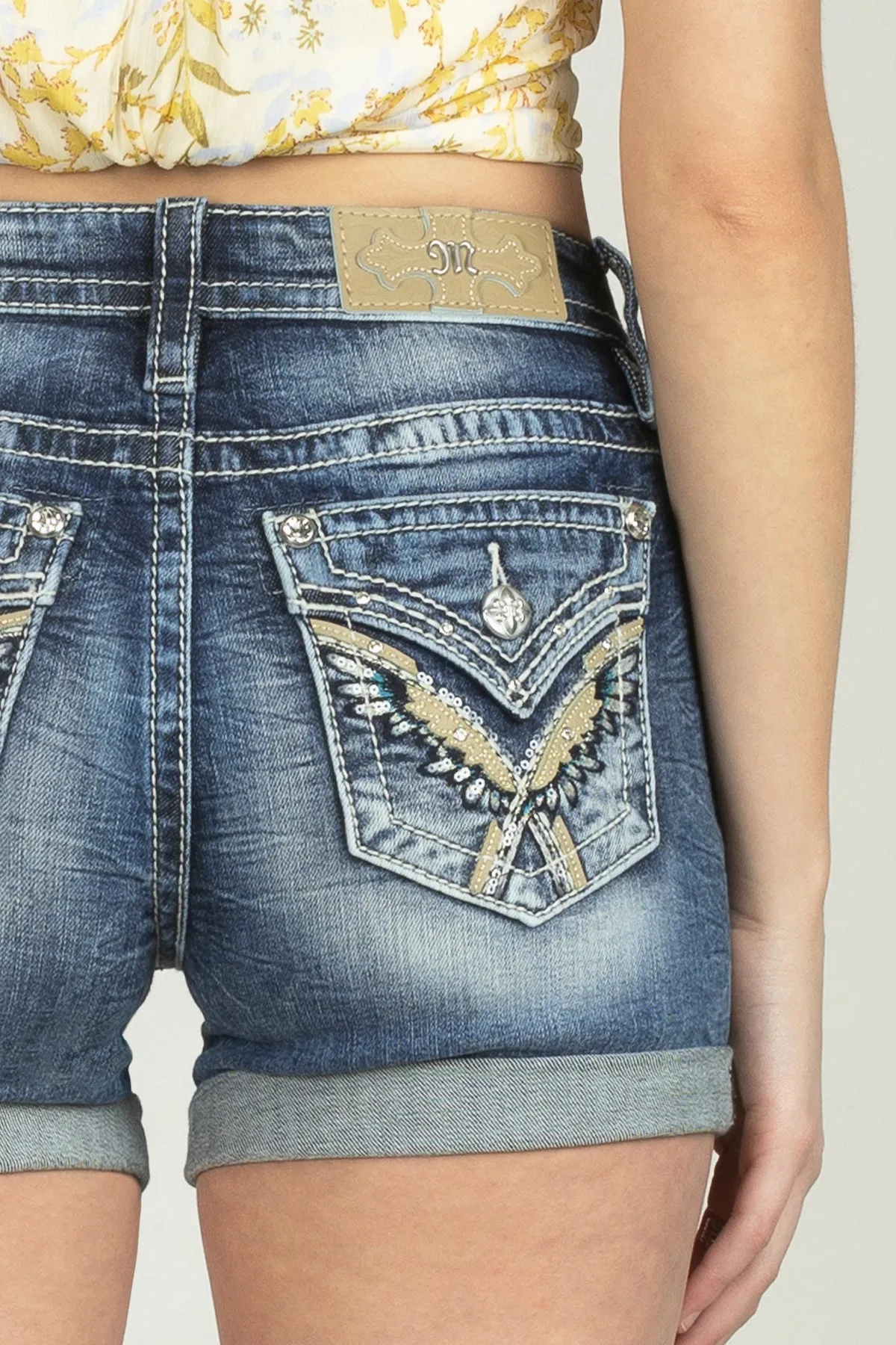 Desert Dust Wing Denim Shorts