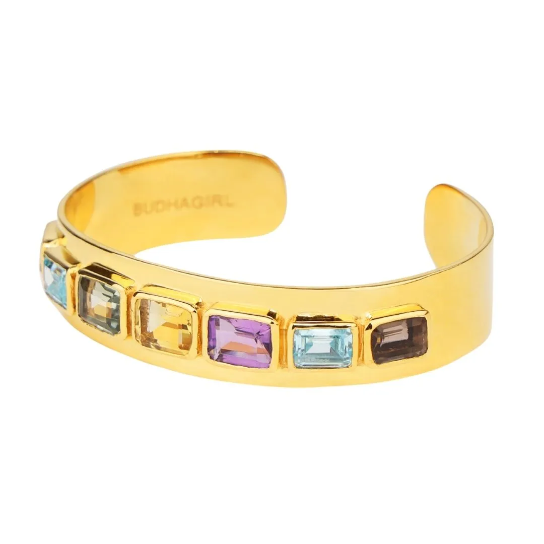 Devon Cuff - Multicolored Crystal