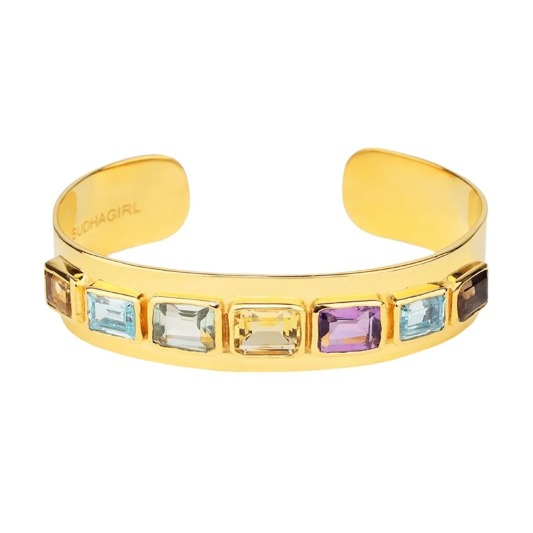 Devon Cuff - Multicolored Crystal