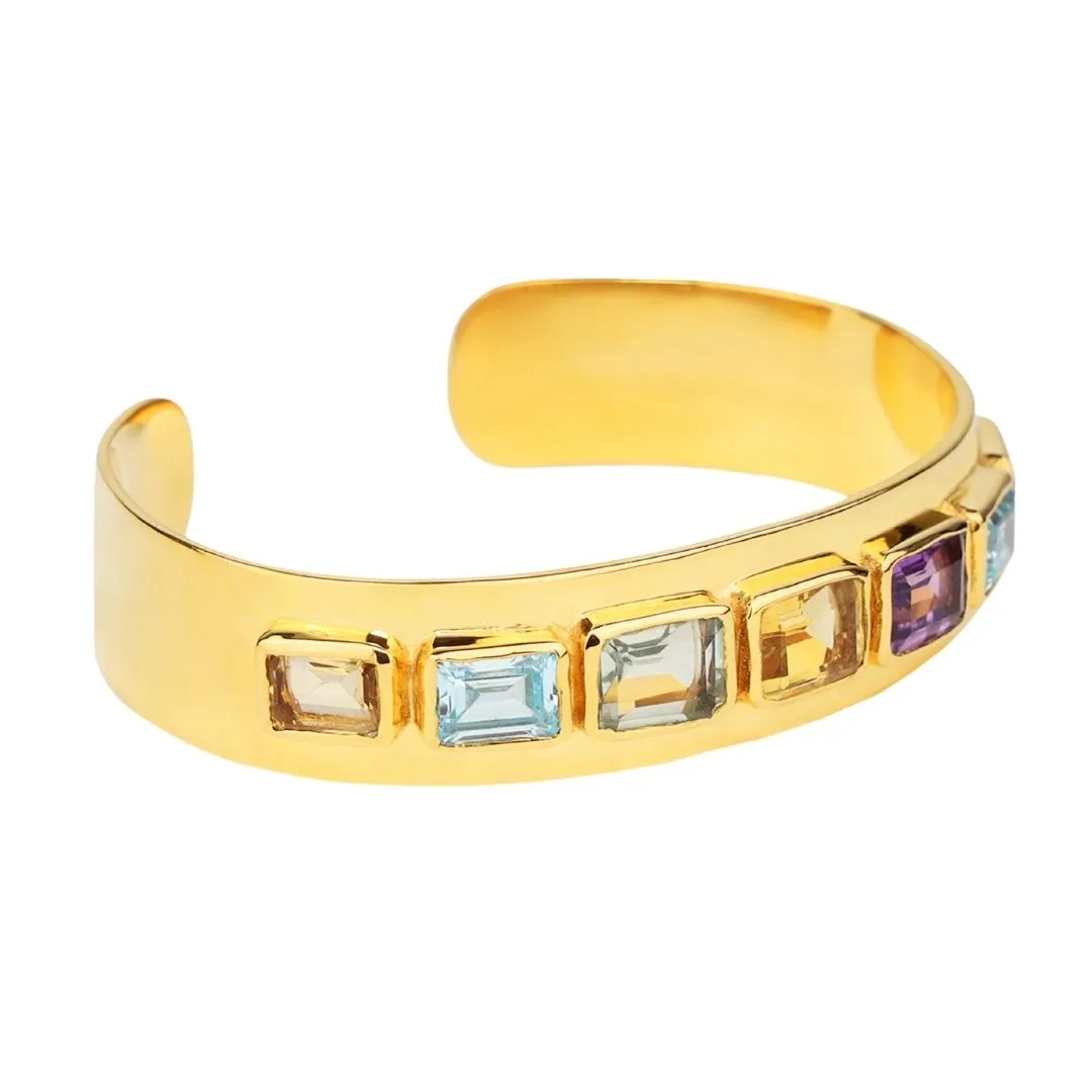 Devon Cuff - Multicolored Crystal