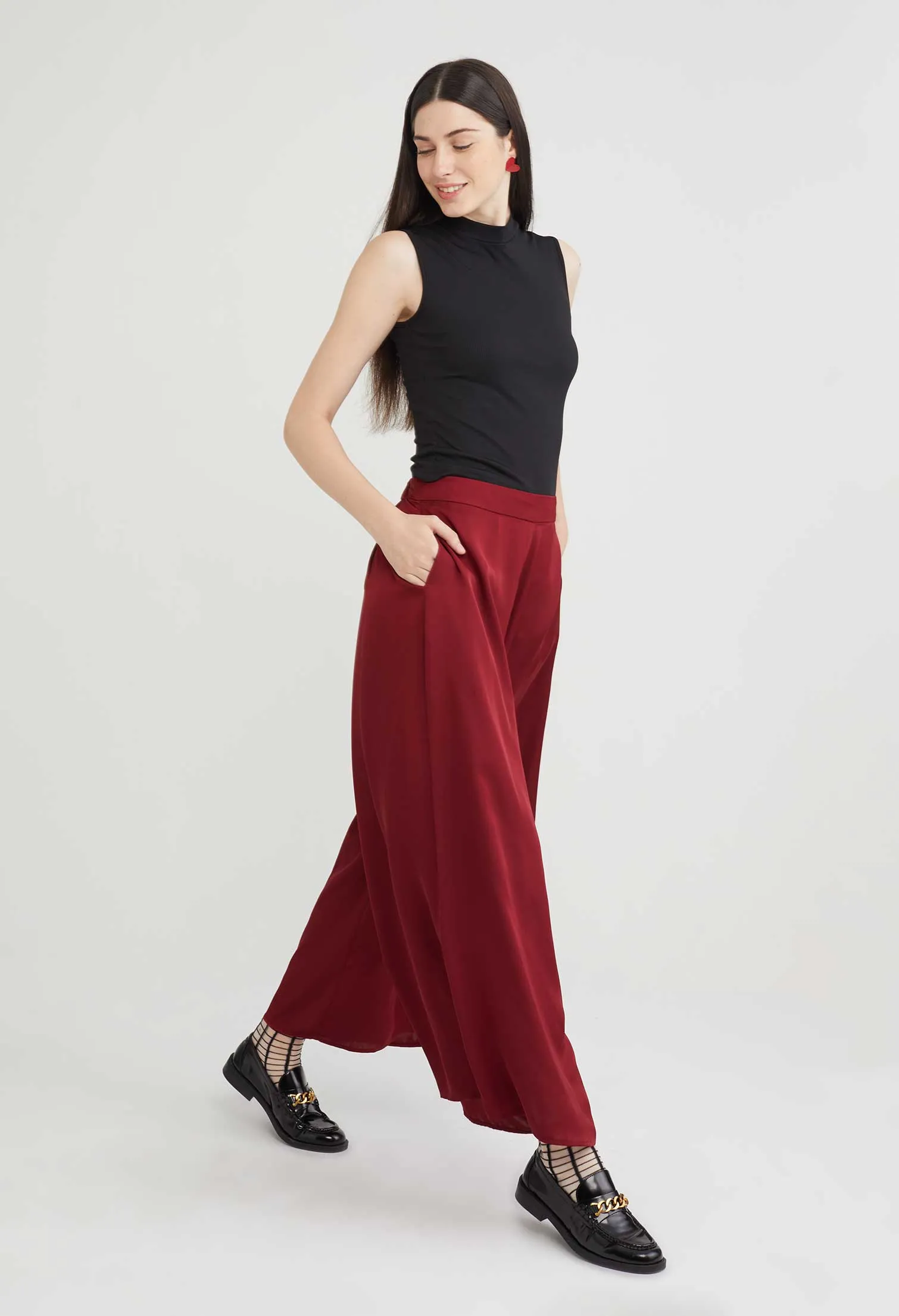 Flowy Palazzo Wide-Leg Pants