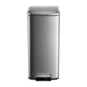 GARVEE 8 Gallon Step Trash Can, Square Fingerprint-Proof Garage Can with Soft-Close Lid for Kitchen, with Removable Inner Bucket, 30-Liter