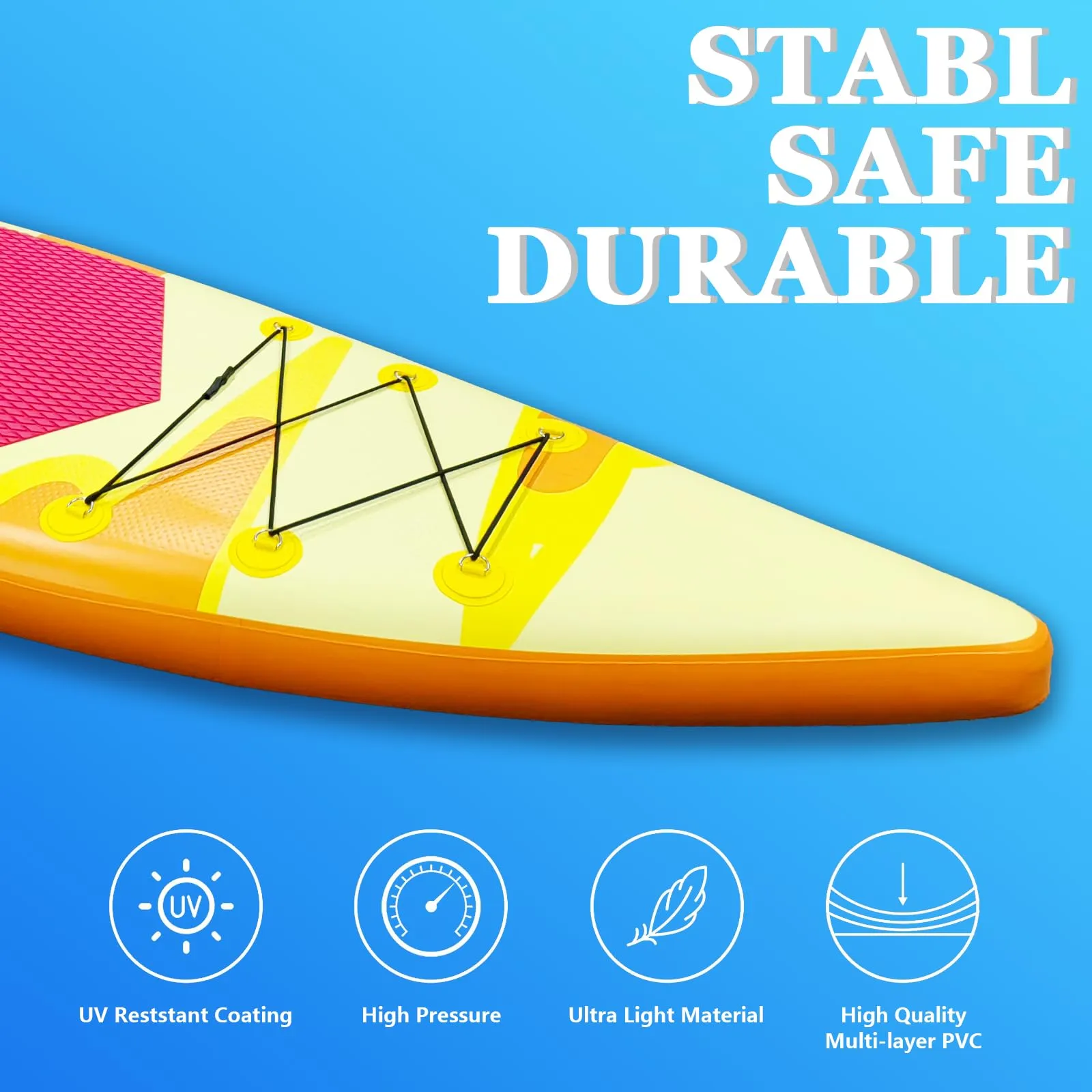 GARVEE Inflatable Stand Up Paddle Board,Premium SUP Paddle Board with Non-Slip Deck Design,Multifunctional Paddle Boards,Accessories,for Adults and Youth to Surfing