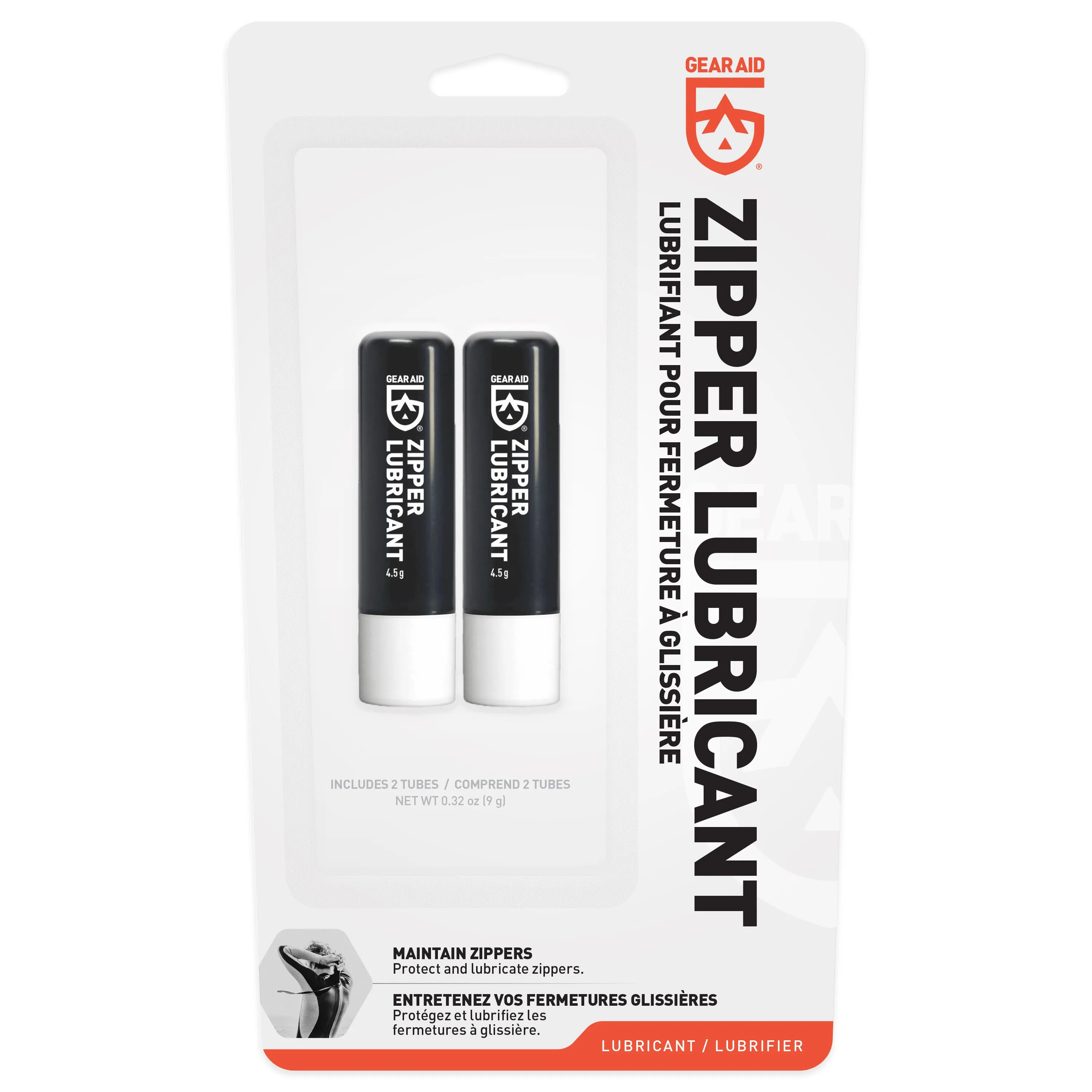 Gear Aid Zipper Lubricant Stick 4.5g 2 pack