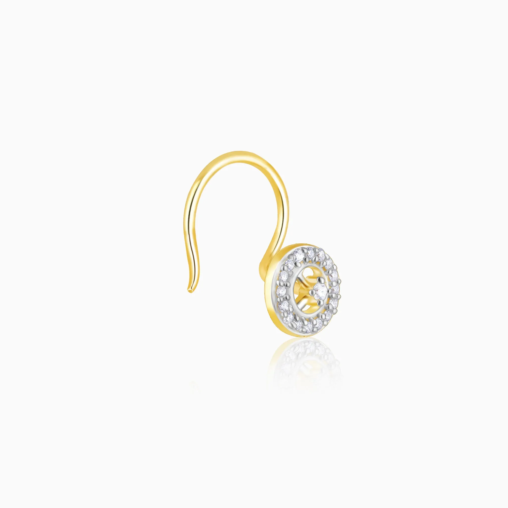 Gold Enraptured Bliss Diamond Nose Pin