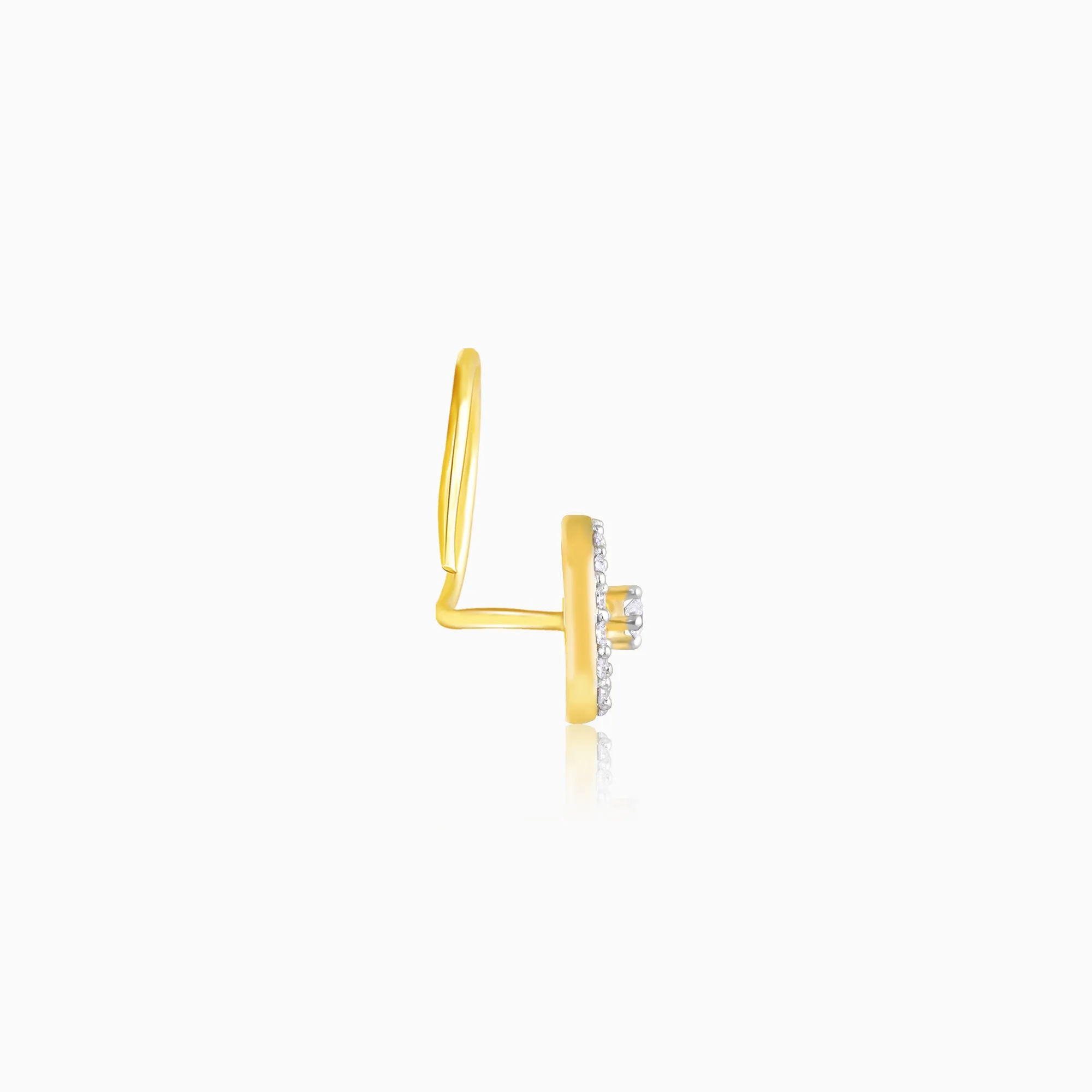 Gold Enraptured Bliss Diamond Nose Pin