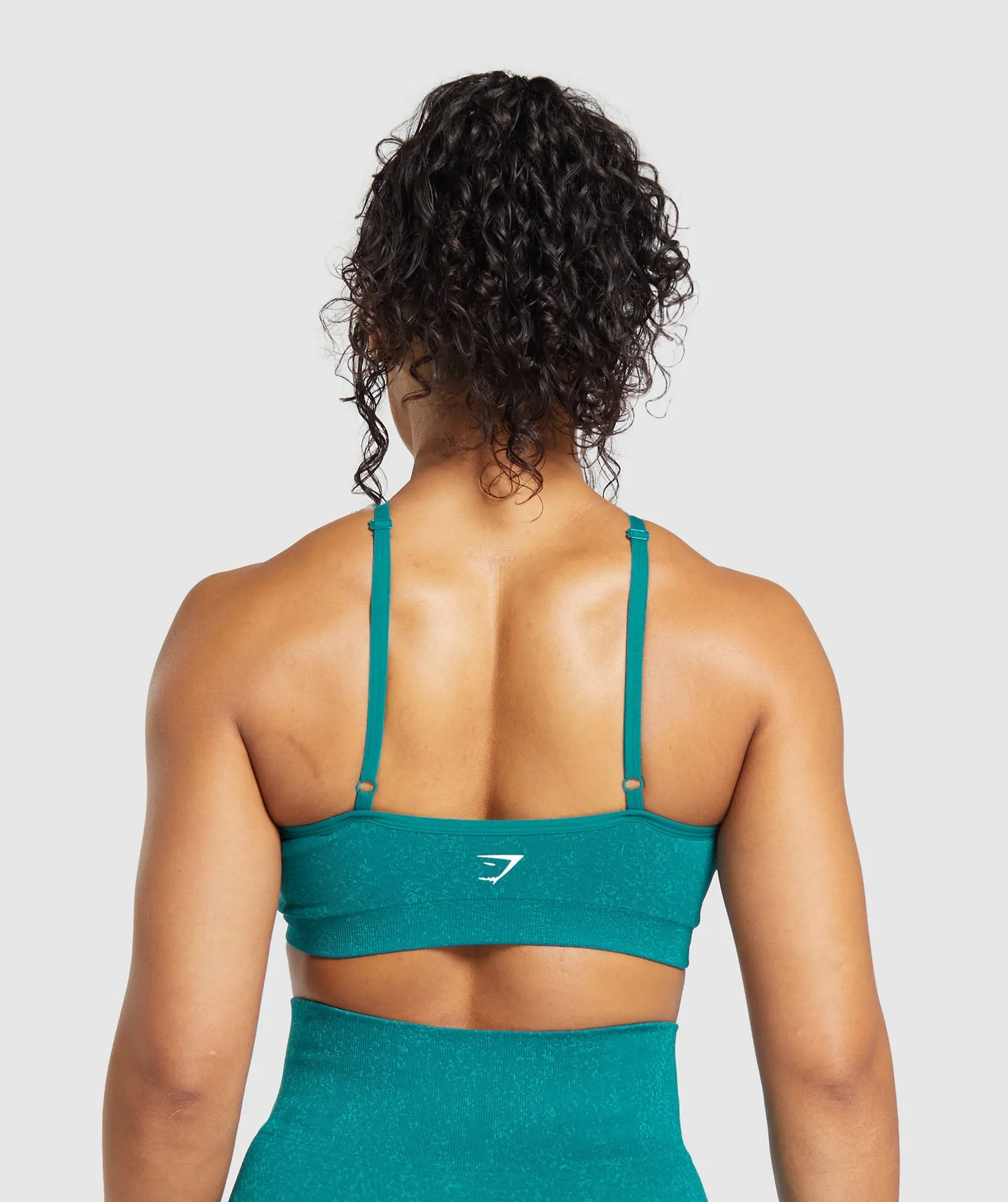 Gymshark Adapt Fleck Seamless Halterneck Bralette - Ocean Teal/Artificial Teal