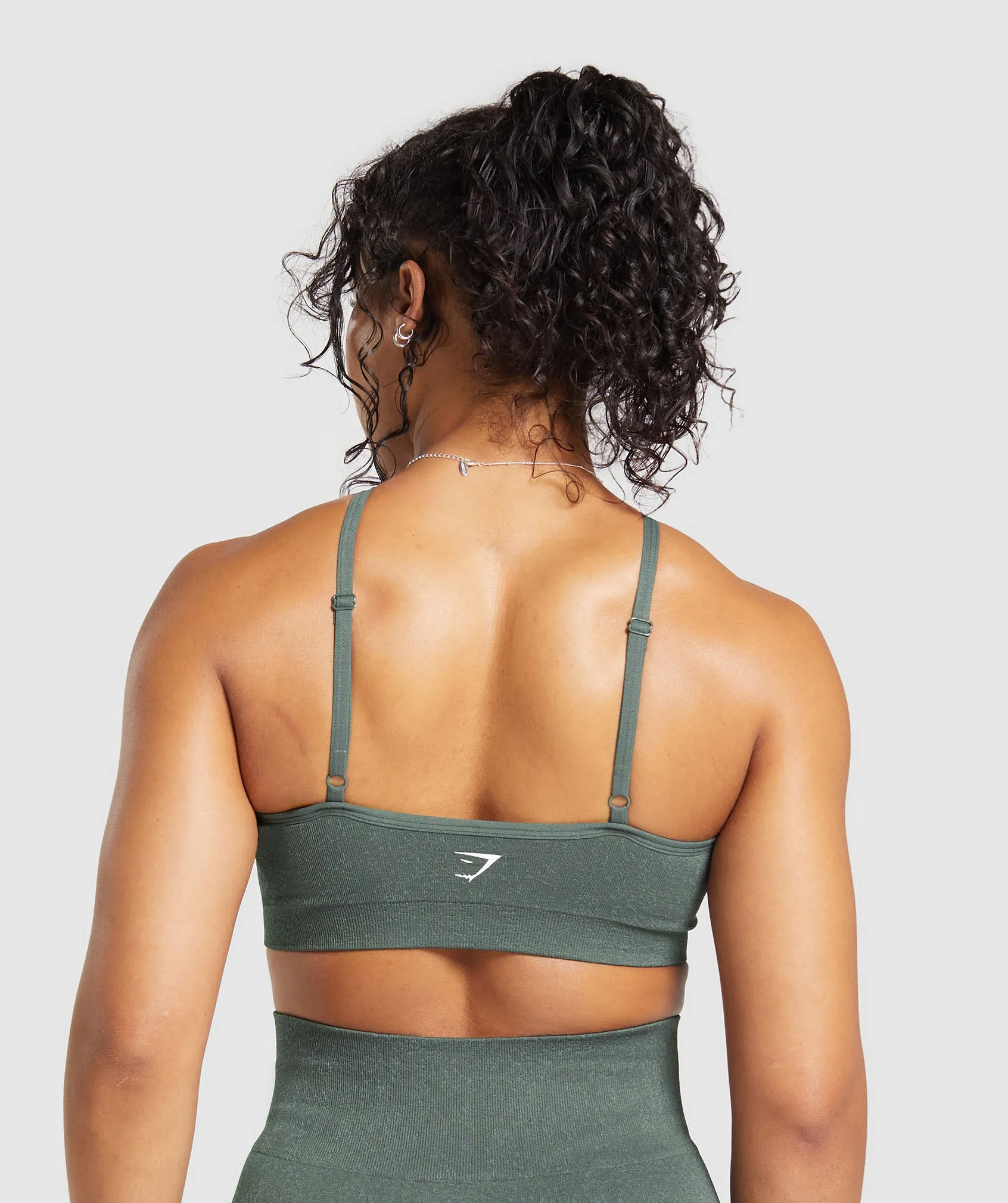 Gymshark Adapt Fleck Seamless Halterneck Bralette- Slate Teal/Cargo Teal