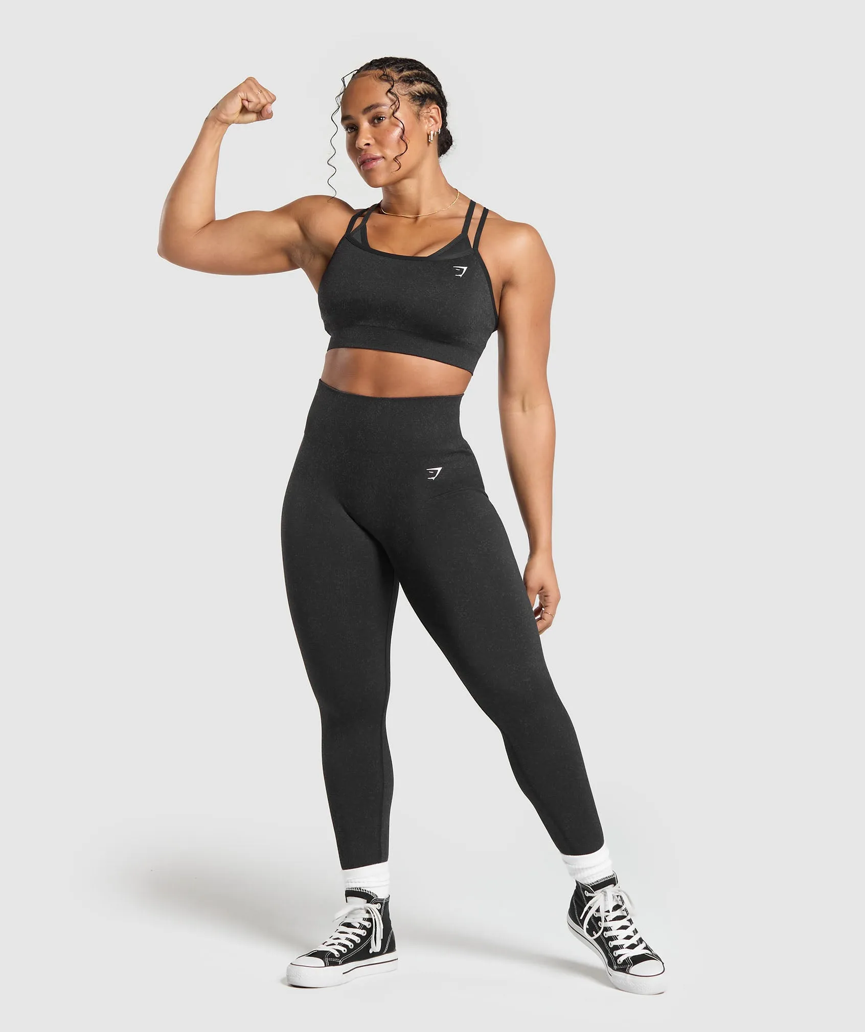 Gymshark Adapt Fleck Seamless Sports Bra - Mineral | Black