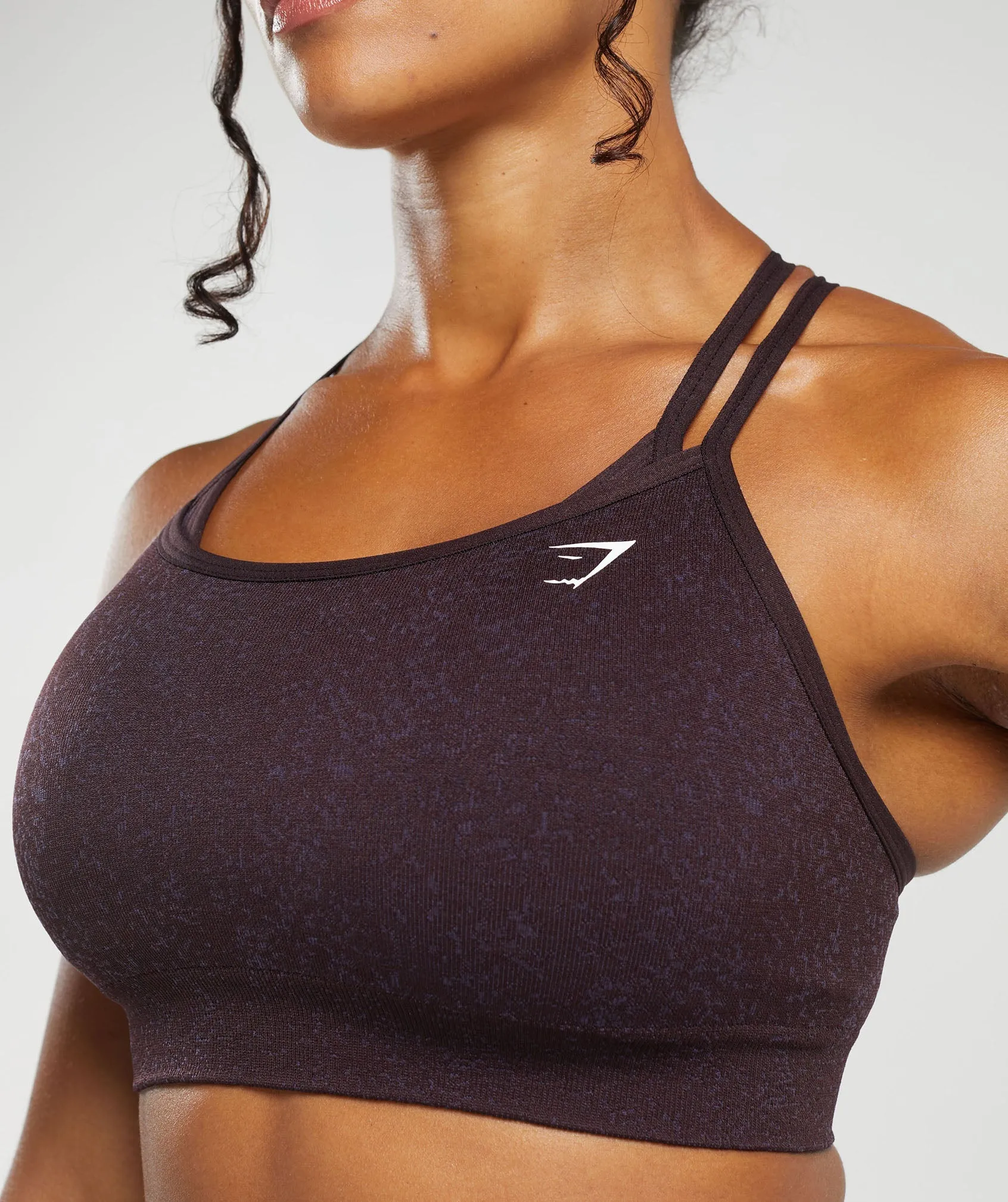 Gymshark Adapt Fleck Seamless Sports Bra - Plum Brown/Dewberry Purple