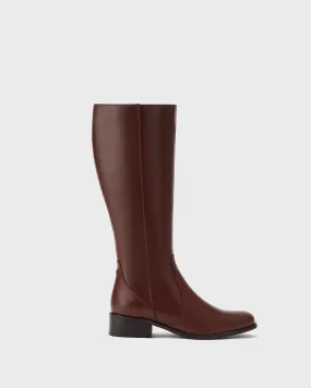 Haltham Standard Knee High Boots in Brown Leather