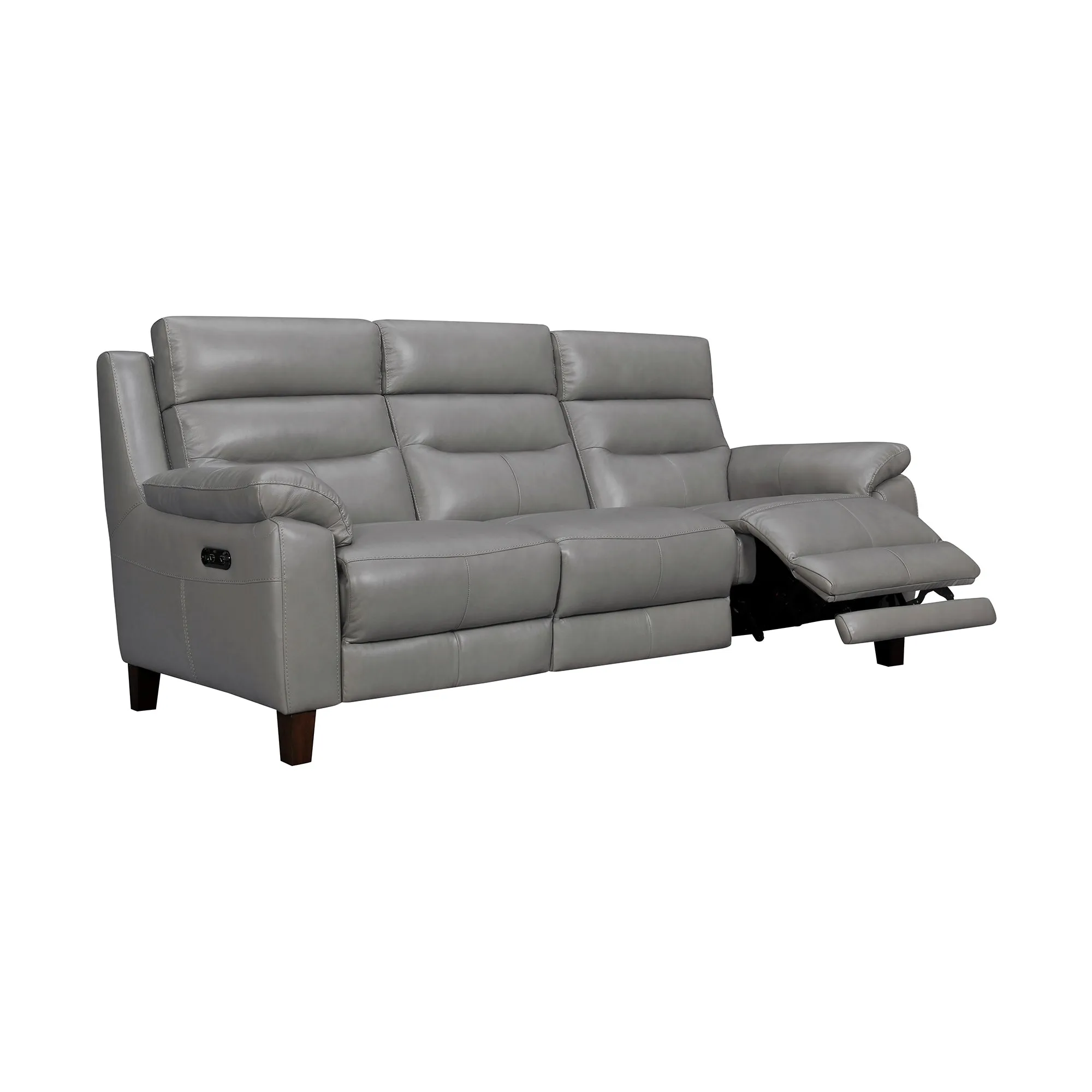 Hayward 82 Dark Gray Genuine Leather Power Reclining Sofa