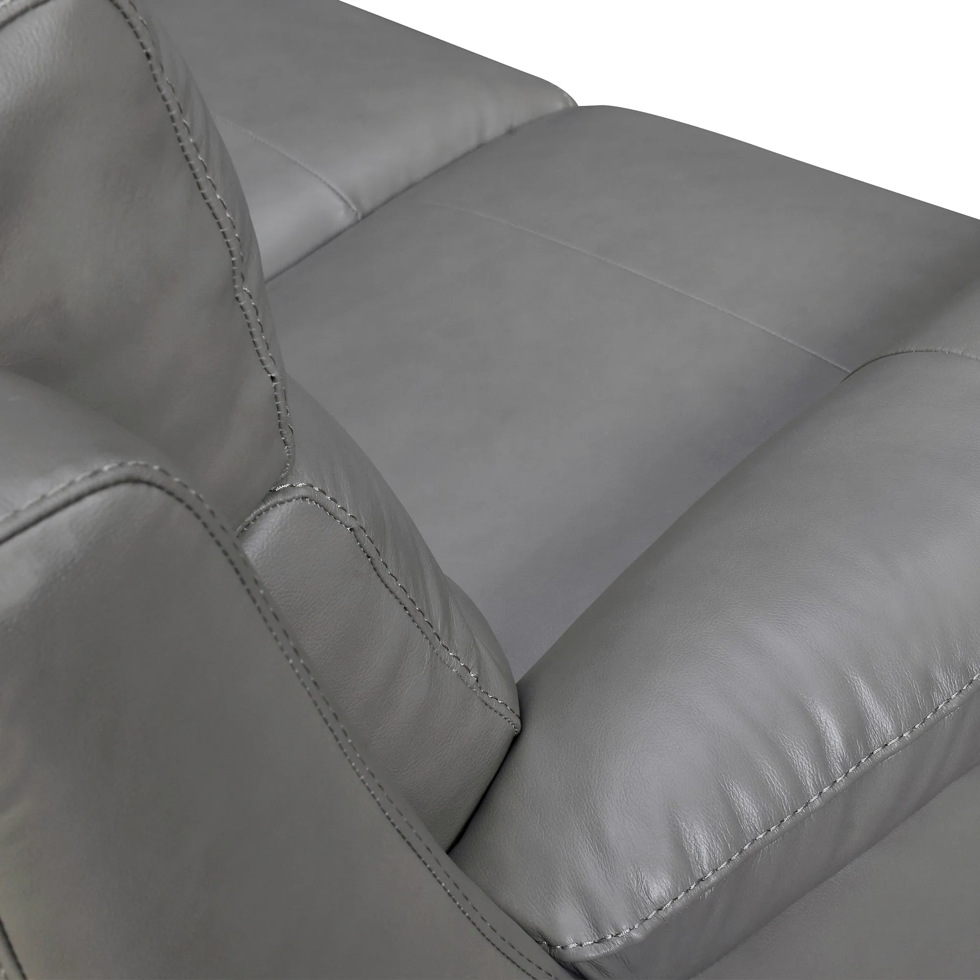 Hayward 82 Dark Gray Genuine Leather Power Reclining Sofa