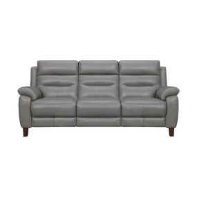 Hayward 82 Dark Gray Genuine Leather Power Reclining Sofa